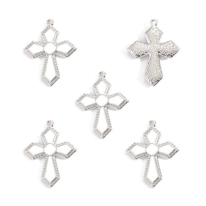 1PCS Cross Charm for Jewelry Making Findings 24x32mm