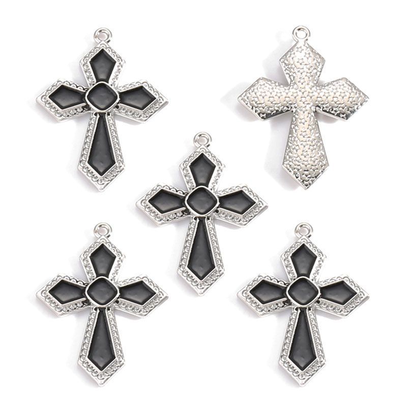 1PCS Cross Charm for Jewelry Making Findings 24x32mm