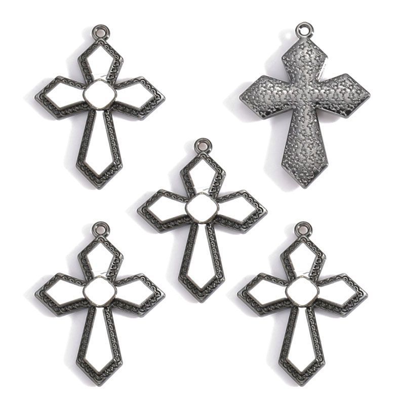 1PCS Cross Charm for Jewelry Making Findings 24x32mm