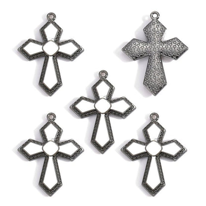 1PCS Cross Charm for Jewelry Making Findings 24x32mm