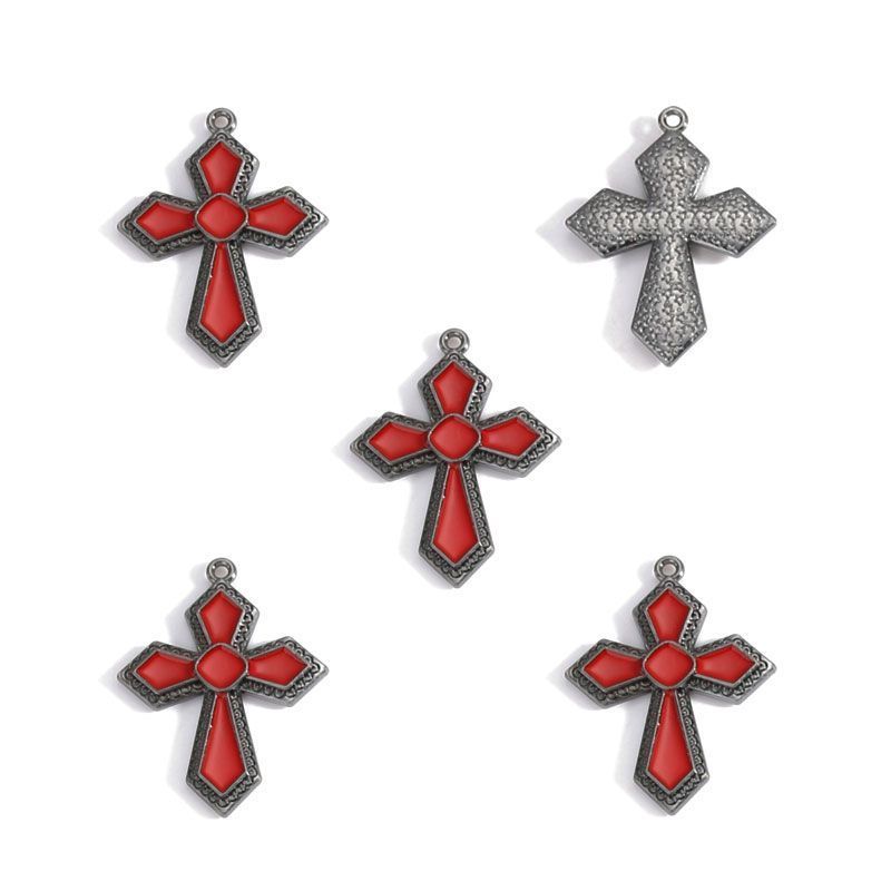 1PCS Cross Charm for Jewelry Making Findings 24x32mm