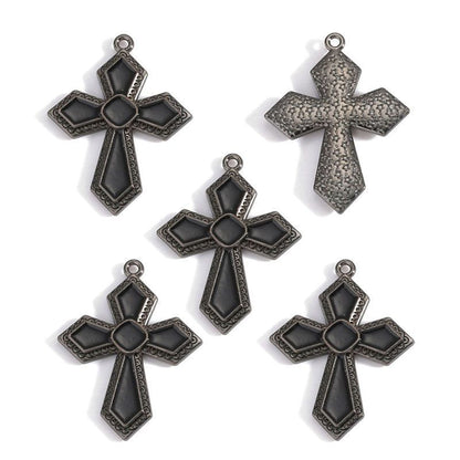 1PCS Cross Charm for Jewelry Making Findings 24x32mm