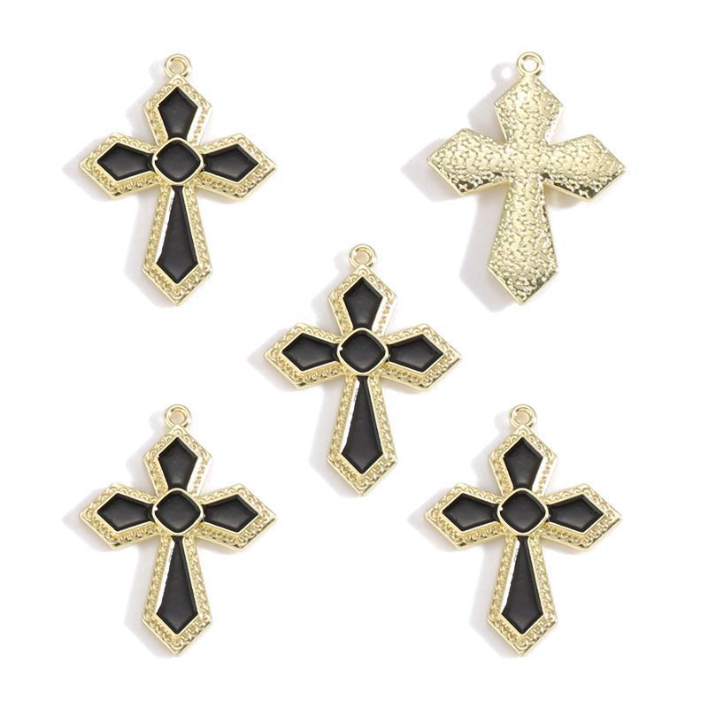 1PCS Cross Charm for Jewelry Making Findings 24x32mm