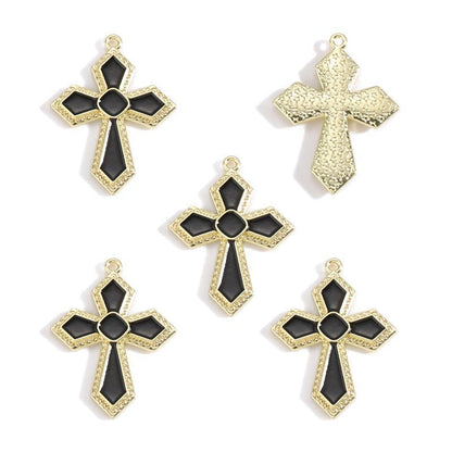 1PCS Cross Charm for Jewelry Making Findings 24x32mm
