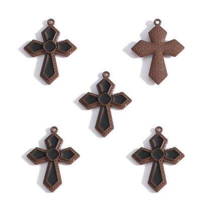 1PCS Cross Charm for Jewelry Making Findings 24x32mm