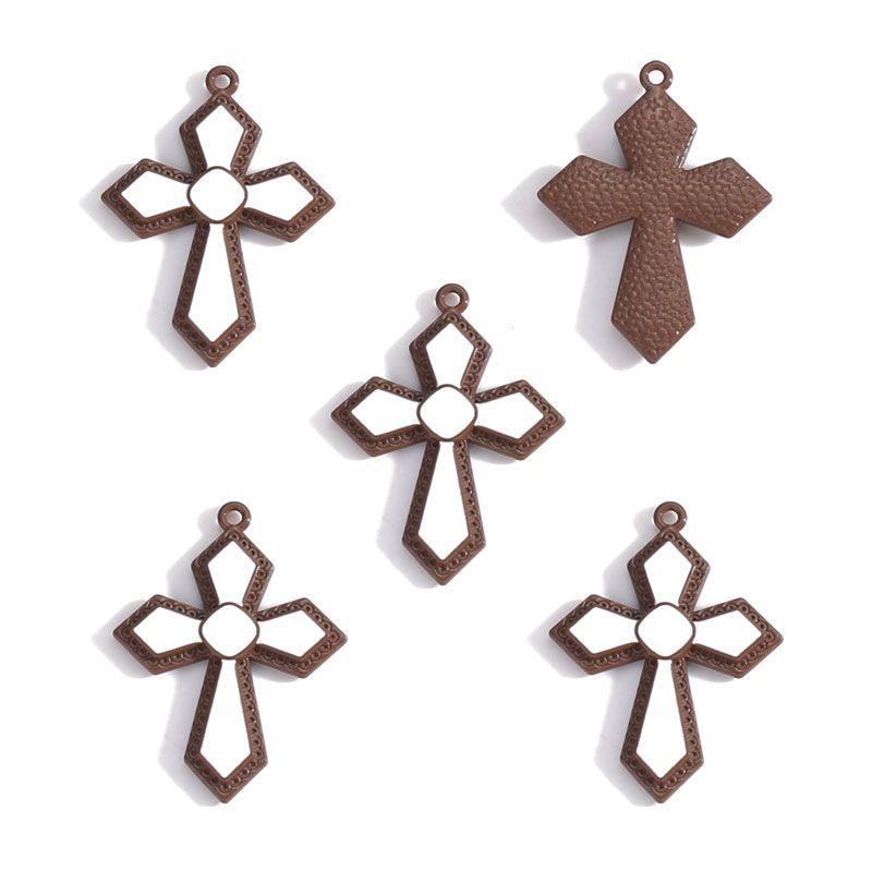 1PCS Cross Charm for Jewelry Making Findings 24x32mm