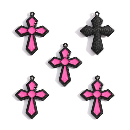 1PCS Cross Charm for Jewelry Making Findings 24x32mm
