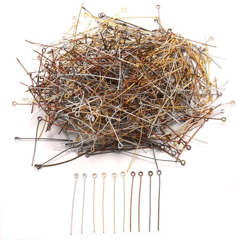 200PCS Open Eye Head Pin for Jewelry Making Findings