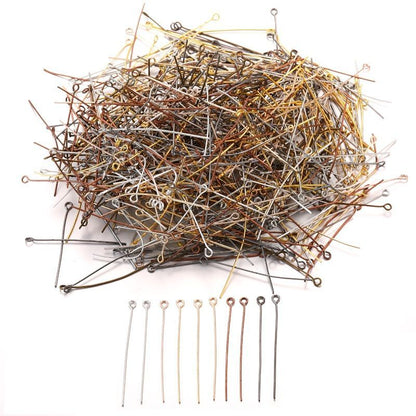 200PCS Open Eye Head Pin for Jewelry Making Findings