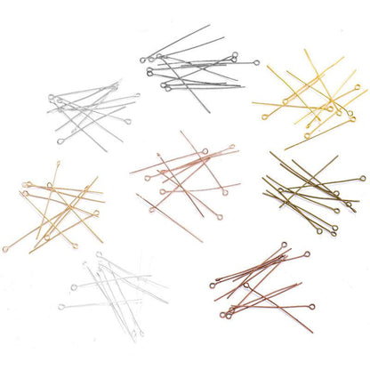 200PCS Open Eye Head Pin for Jewelry Making Findings
