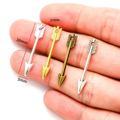 10PCS Arrow Charm for Jewelry Making Findings 5x30mm