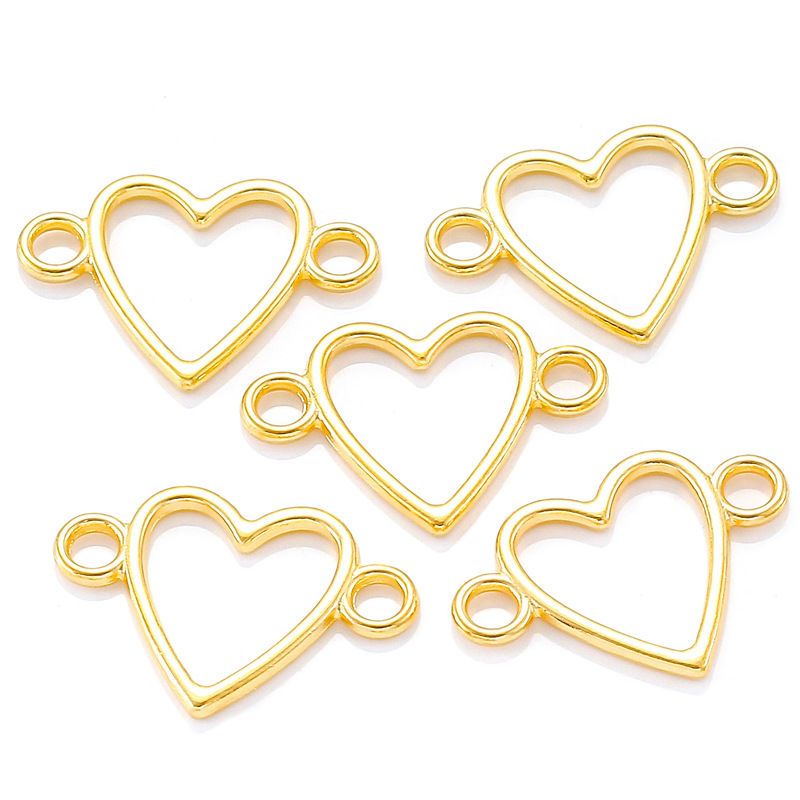 20PCS Heart Connector for Jewelry Making Findings 16x23mm