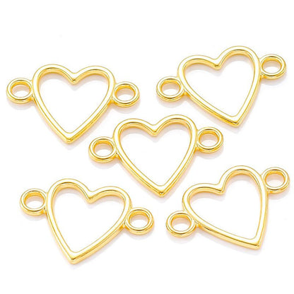 20PCS Heart Connector for Jewelry Making Findings 16x23mm