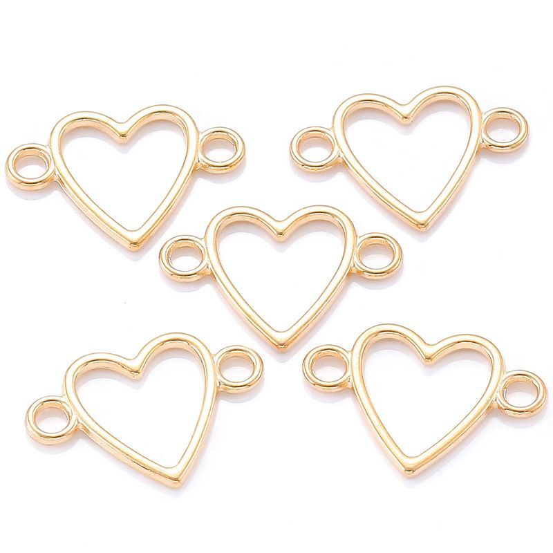 20PCS Heart Connector for Jewelry Making Findings 16x23mm