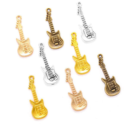 15PCS Guitar Charm for Jewelry Making Findings 11x31mm