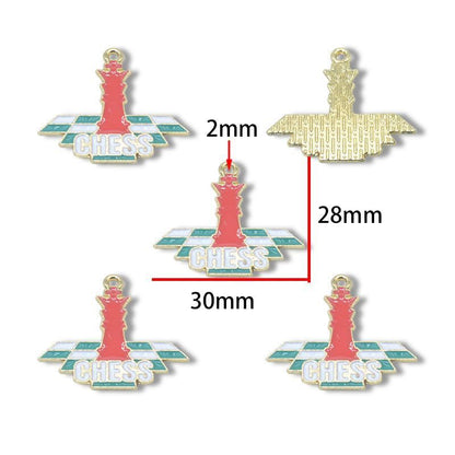 5PCS Chess Collection Charm for Jewelry Making Findings