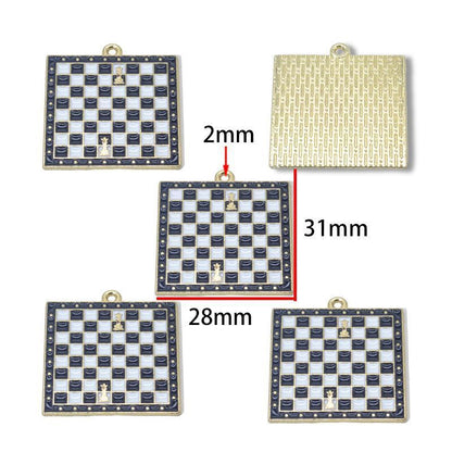 5PCS Chess Collection Charm for Jewelry Making Findings