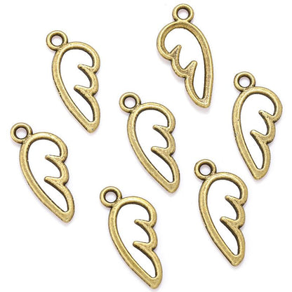 50PCS Angel Wing Charm for Jewelry Making Findings 7x16mm