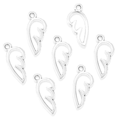 50PCS Angel Wing Charm for Jewelry Making Findings 7x16mm