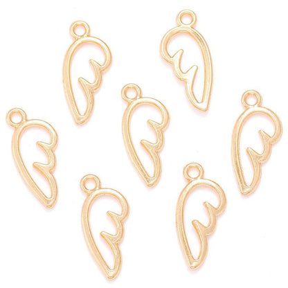 50PCS Angel Wing Charm for Jewelry Making Findings 7x16mm