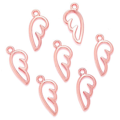 50PCS Angel Wing Charm for Jewelry Making Findings 7x16mm