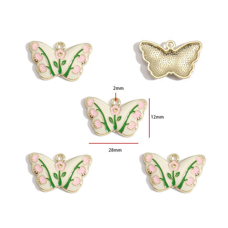 1PCS Colorful Butterfly Theme Charm for Jewelry Making Findings
