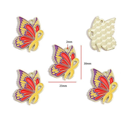 1PCS Colorful Butterfly Theme Charm for Jewelry Making Findings
