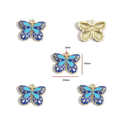 1PCS Colorful Butterfly Theme Charm for Jewelry Making Findings