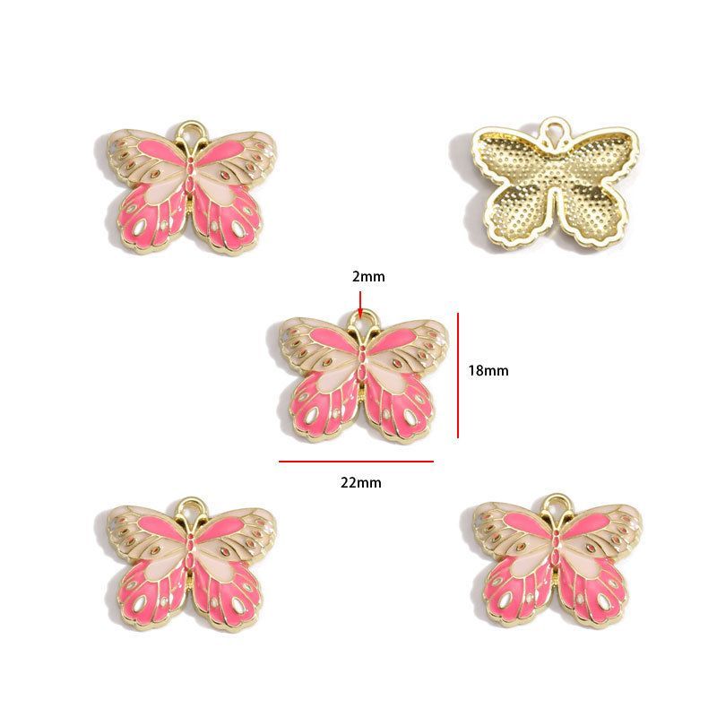 1PCS Colorful Butterfly Theme Charm for Jewelry Making Findings