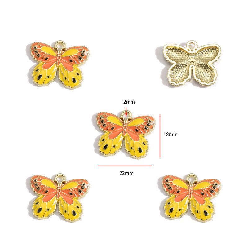 1PCS Colorful Butterfly Theme Charm for Jewelry Making Findings
