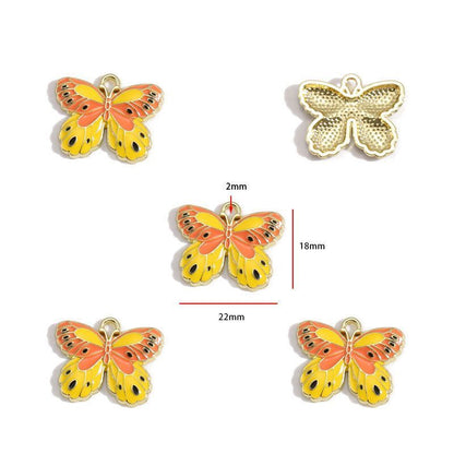 1PCS Colorful Butterfly Theme Charm for Jewelry Making Findings