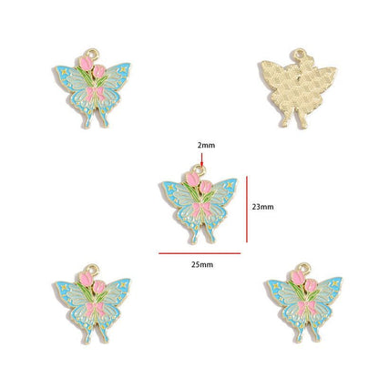 1PCS Colorful Butterfly Theme Charm for Jewelry Making Findings
