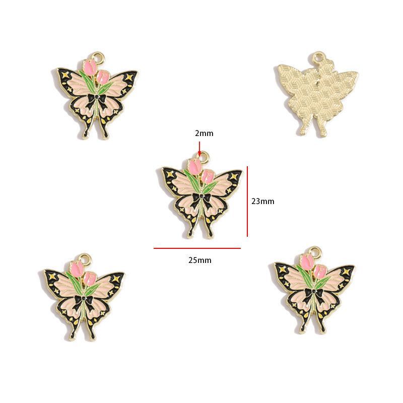 1PCS Colorful Butterfly Theme Charm for Jewelry Making Findings