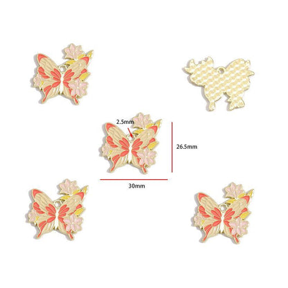 1PCS Colorful Butterfly Theme Charm for Jewelry Making Findings