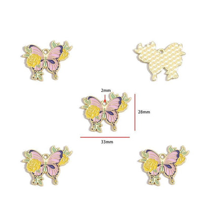 1PCS Colorful Butterfly Theme Charm for Jewelry Making Findings