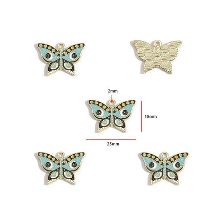 1PCS Colorful Butterfly Theme Charm for Jewelry Making Findings