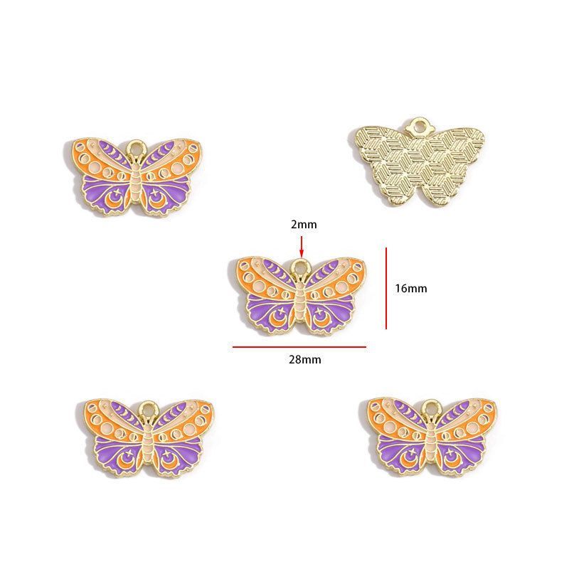 1PCS Colorful Butterfly Theme Charm for Jewelry Making Findings