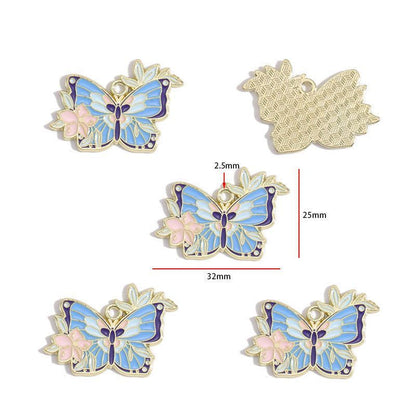 1PCS Colorful Butterfly Theme Charm for Jewelry Making Findings