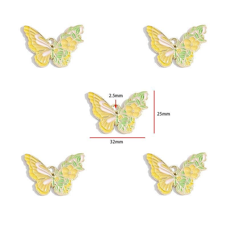 1PCS Colorful Butterfly Theme Charm for Jewelry Making Findings