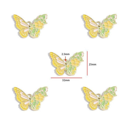 1PCS Colorful Butterfly Theme Charm for Jewelry Making Findings