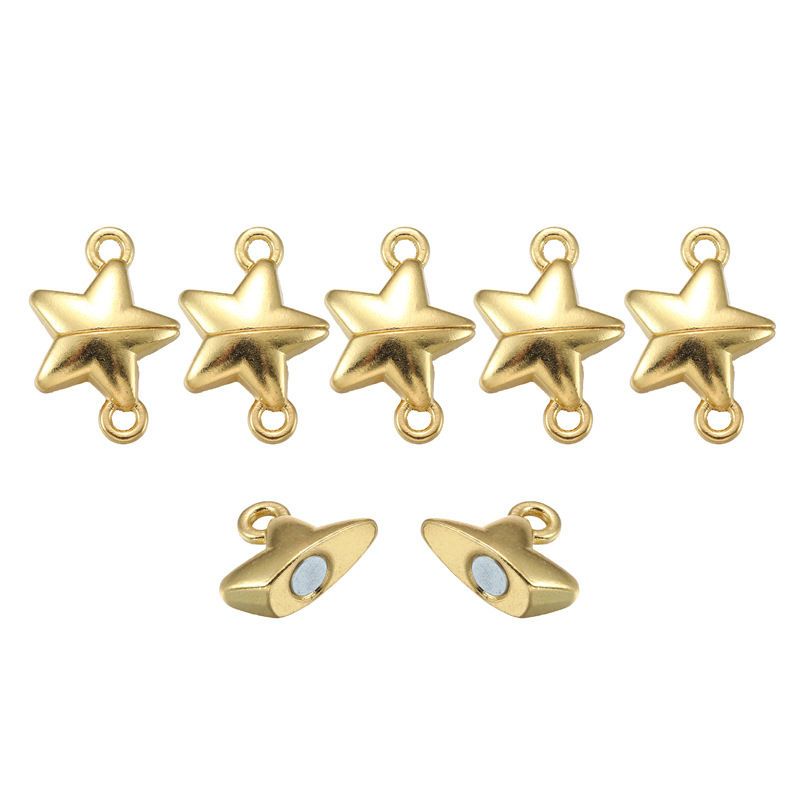 3PCS Magentic Star Clasps for Jewelry Making Findings 15x15mm