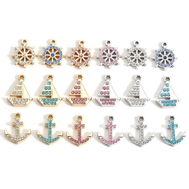 5PCS Colorful Sailor Theme Charm for Jewelry Making Findings