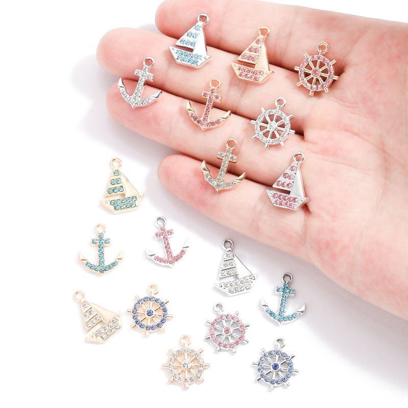 5PCS Colorful Sailor Theme Charm for Jewelry Making Findings