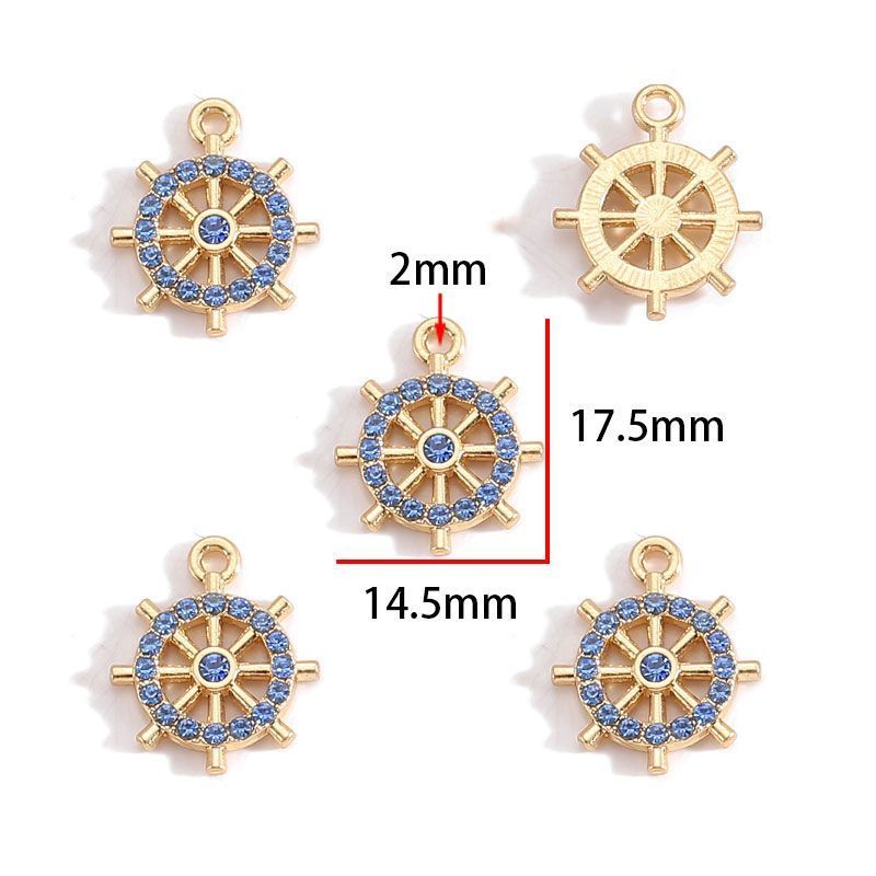 5PCS Colorful Sailor Theme Charm for Jewelry Making Findings