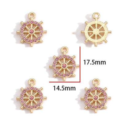 5PCS Colorful Sailor Theme Charm for Jewelry Making Findings