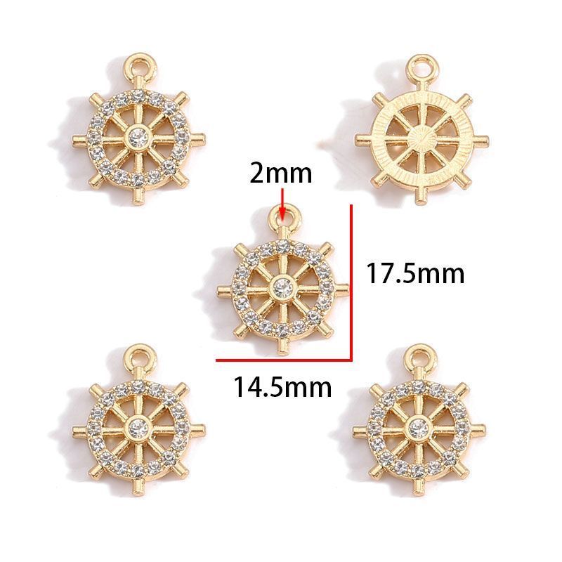 5PCS Colorful Sailor Theme Charm for Jewelry Making Findings