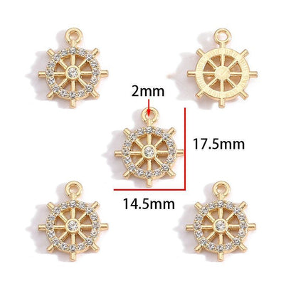 5PCS Colorful Sailor Theme Charm for Jewelry Making Findings