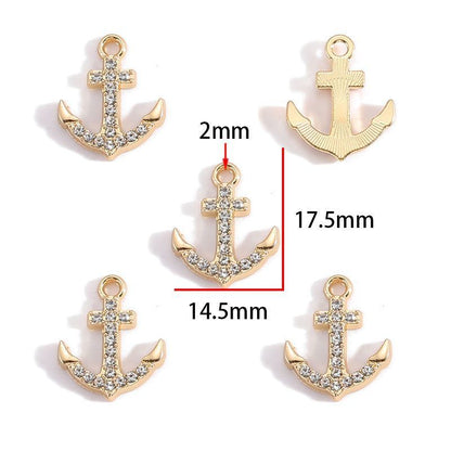 5PCS Colorful Sailor Theme Charm for Jewelry Making Findings