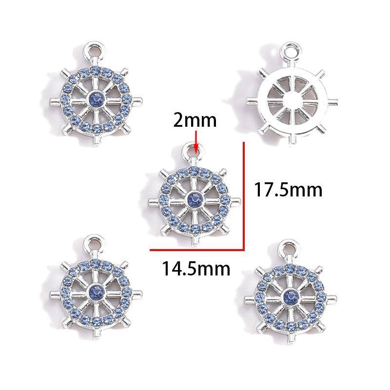 5PCS Colorful Sailor Theme Charm for Jewelry Making Findings