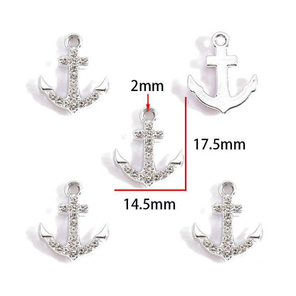 5PCS Colorful Sailor Theme Charm for Jewelry Making Findings